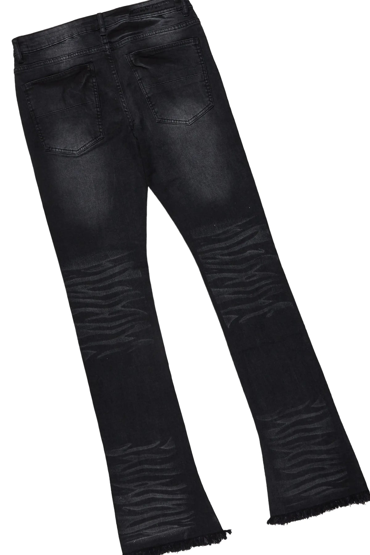 Amina Black/Red T-Shirt/Stacked Flare Jean Set