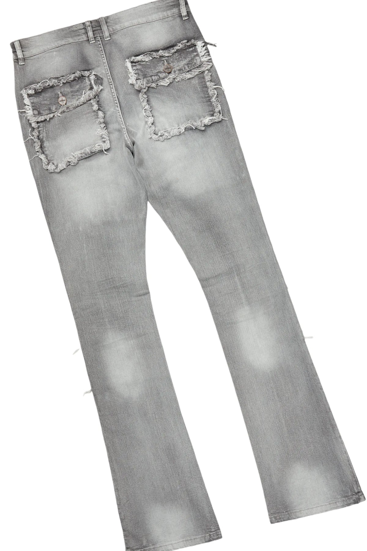 Anesso Grey Oversize T-Shirt/Stacked Flare Cargo Jean Bundle