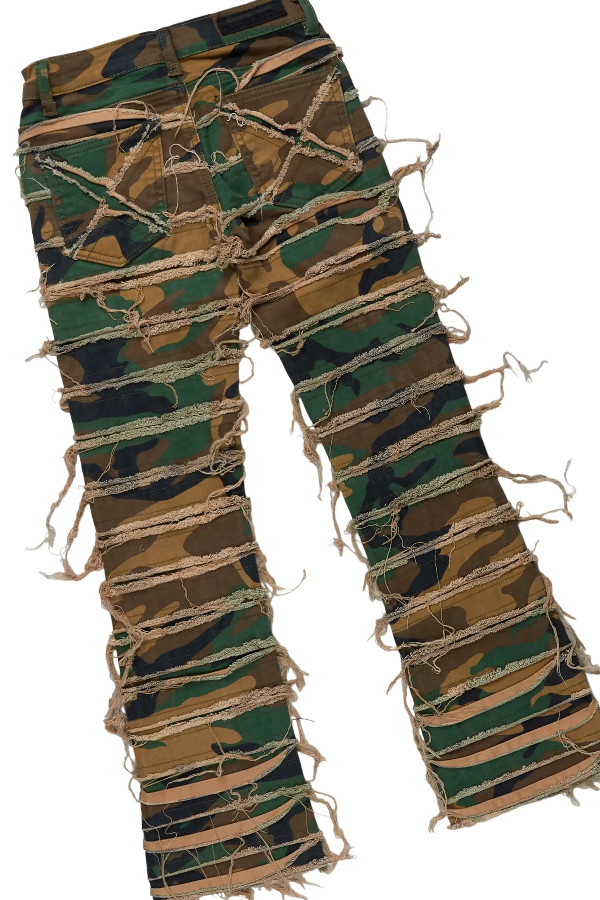 Boys Barrett Camo/White T-Shirt/Stacked Flare Jean Set