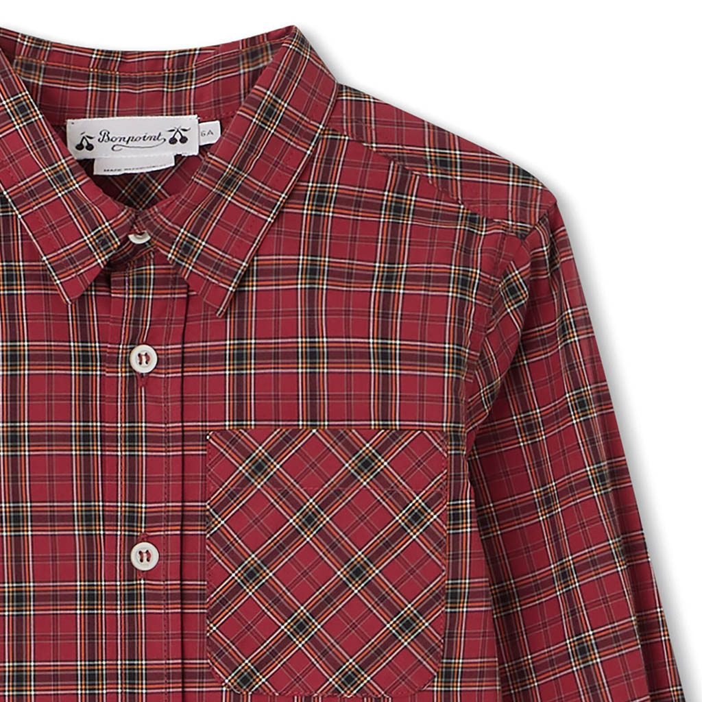 Bonpoint Tango Checkered Poplin Shirt