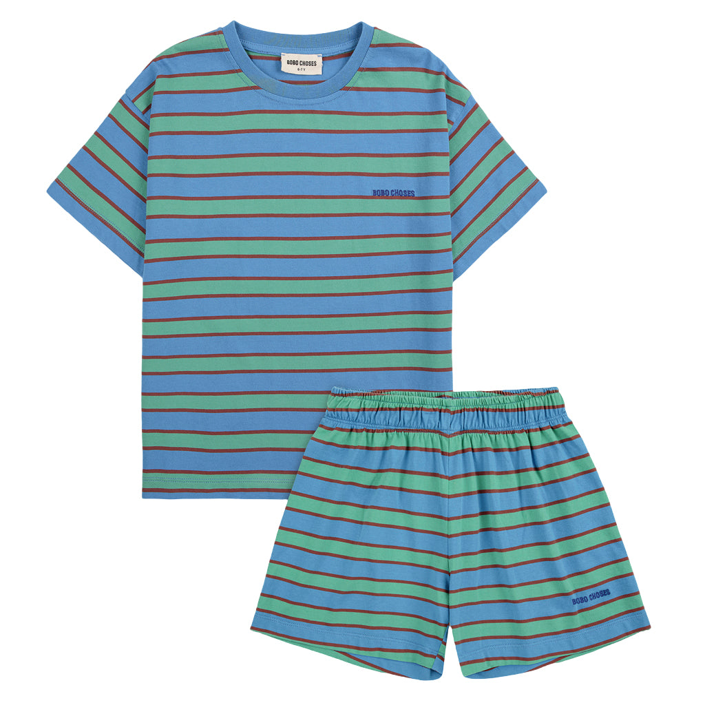 Bobo Choses Blue Stripes Loungewear Set