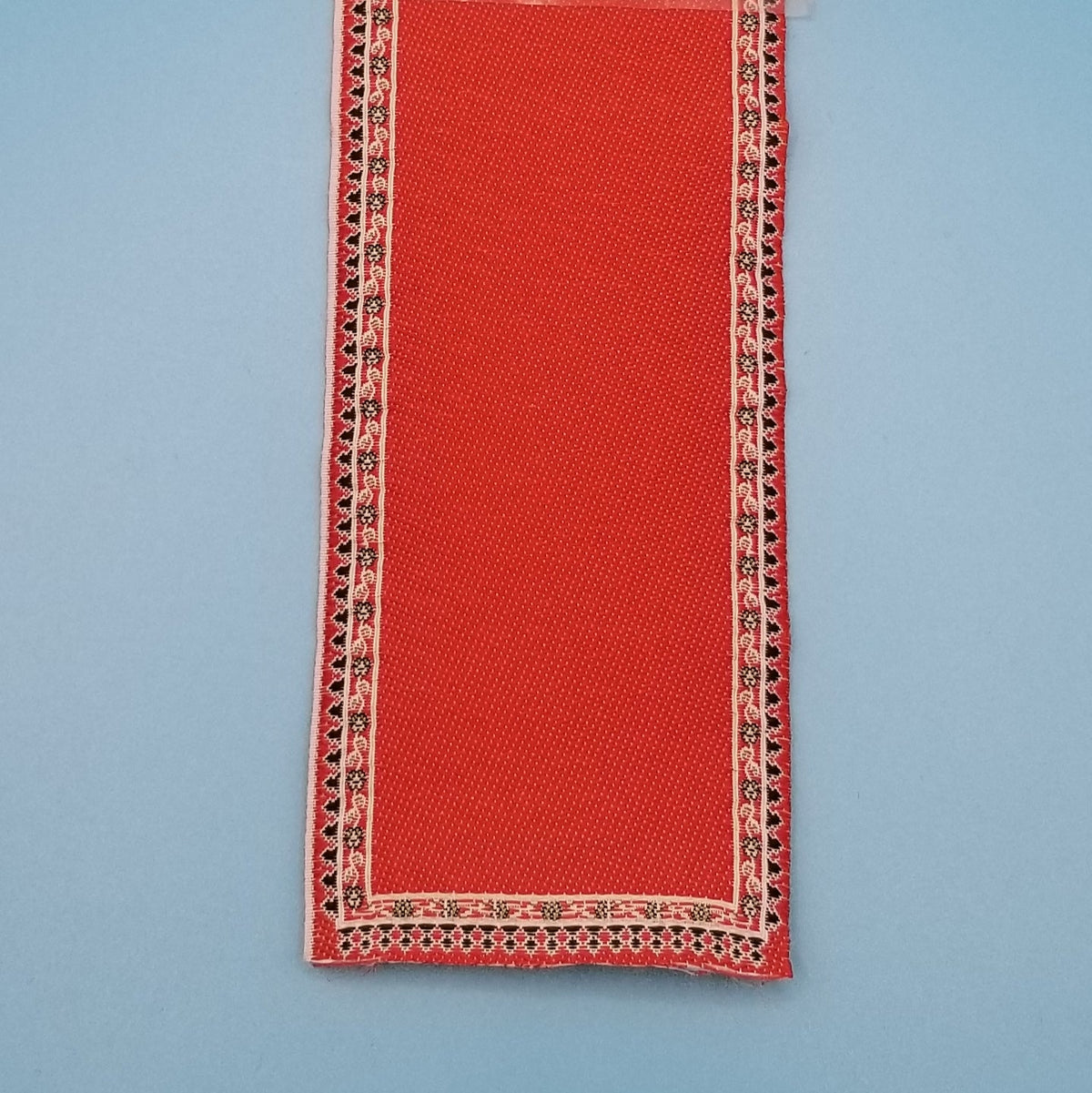 Red Woven Stairway Runner for a Dollhouse - 2.5" x 24" - 1/12 Scale Miniature
