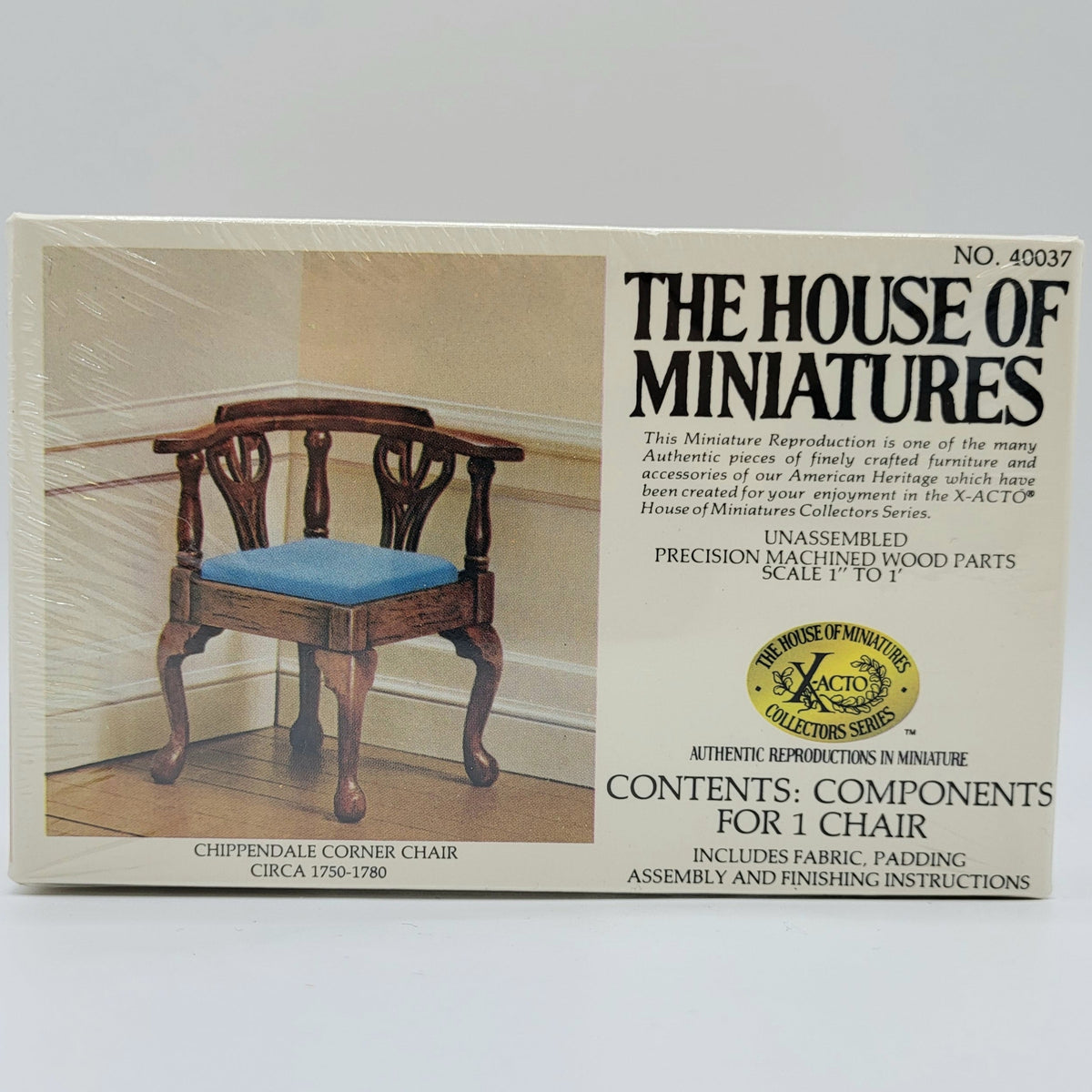 House of Miniatures Kit #40037 - Chippendale Corner Chair Circa 1750-1780
