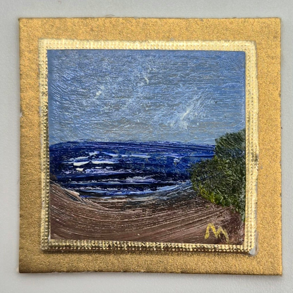 Oil Painting Beach #2 by Teri Morris - 1/12 Scale Dollhouse Miniature