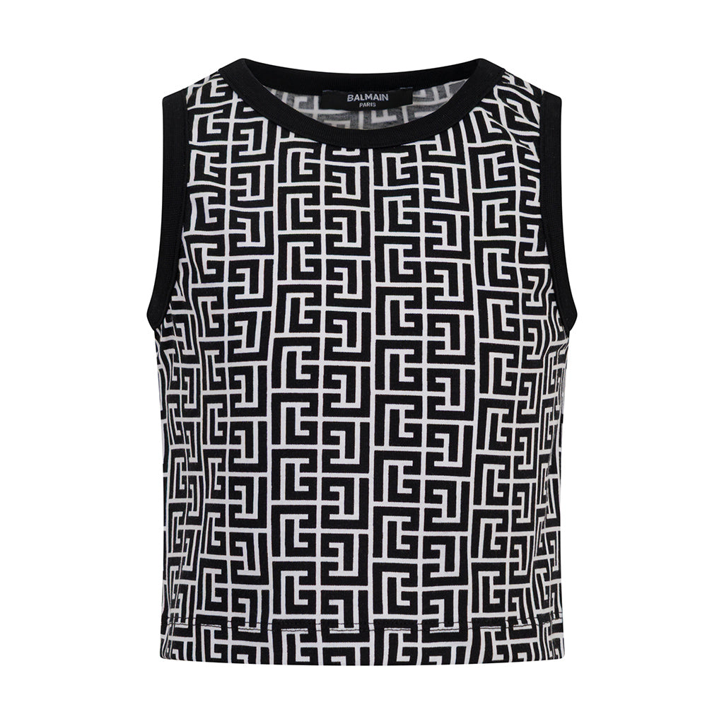 Balmain Kids Logo Tank Top
