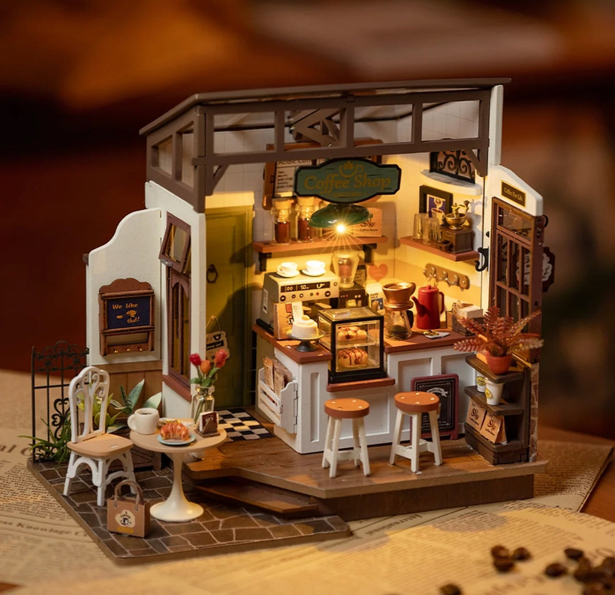 Miniature House - Slow Life Cafe - Rolife DIY Kit