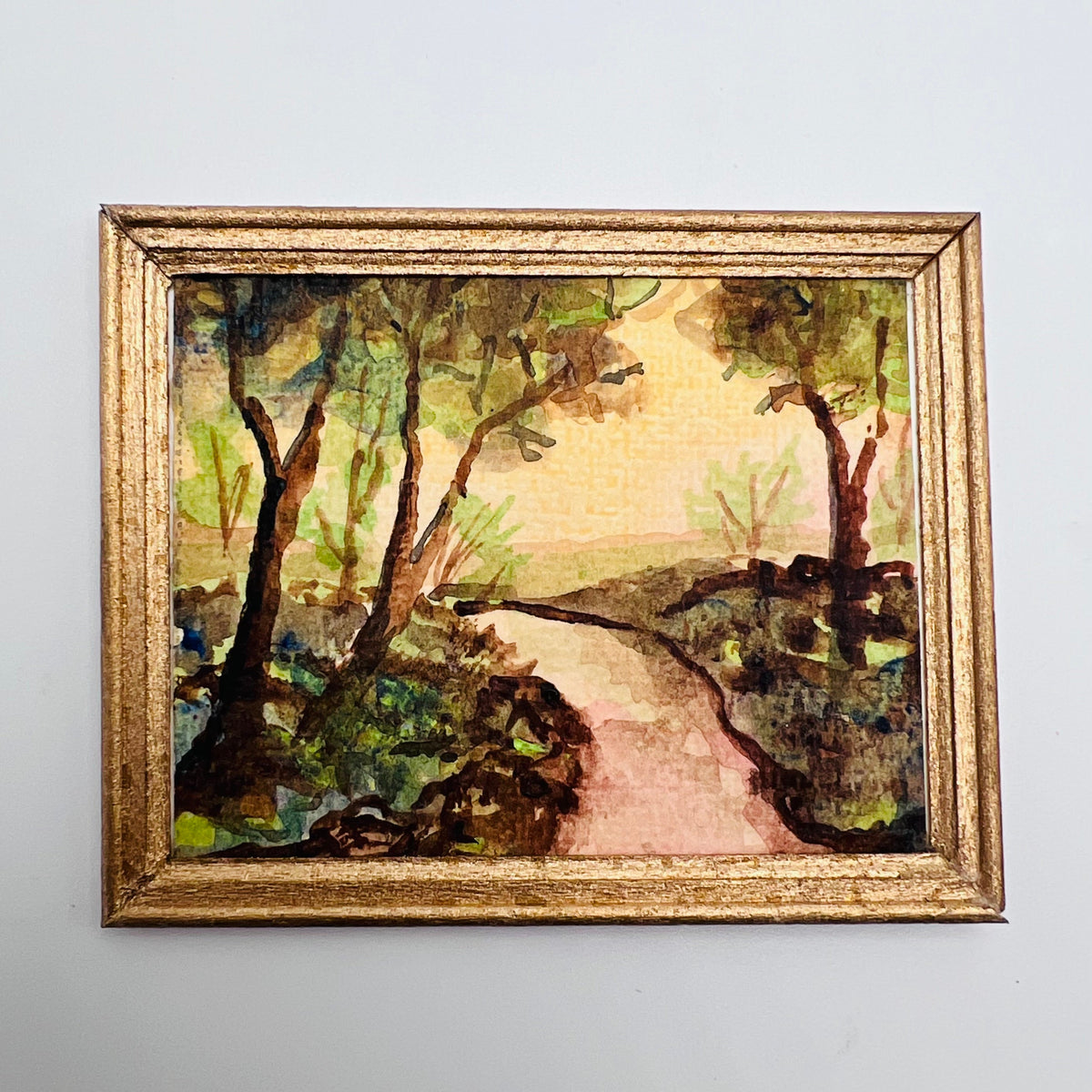 Painting of a Path in the Forest - 1/12 Scale Dollhouse Miniature