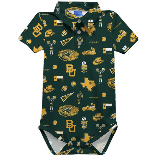 Baylor Game Day Polo Onesie - Select Size