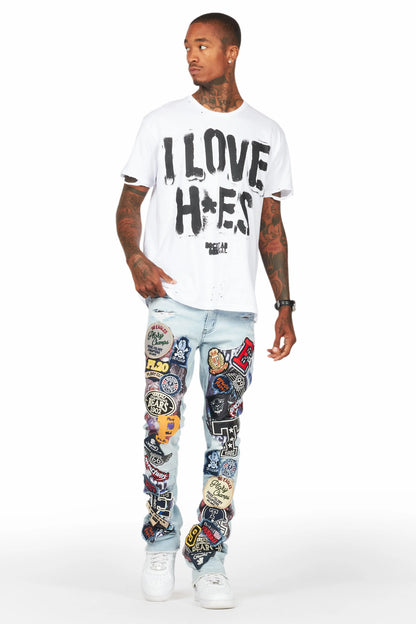 Banyan White Graphic Oversized T-Shirt