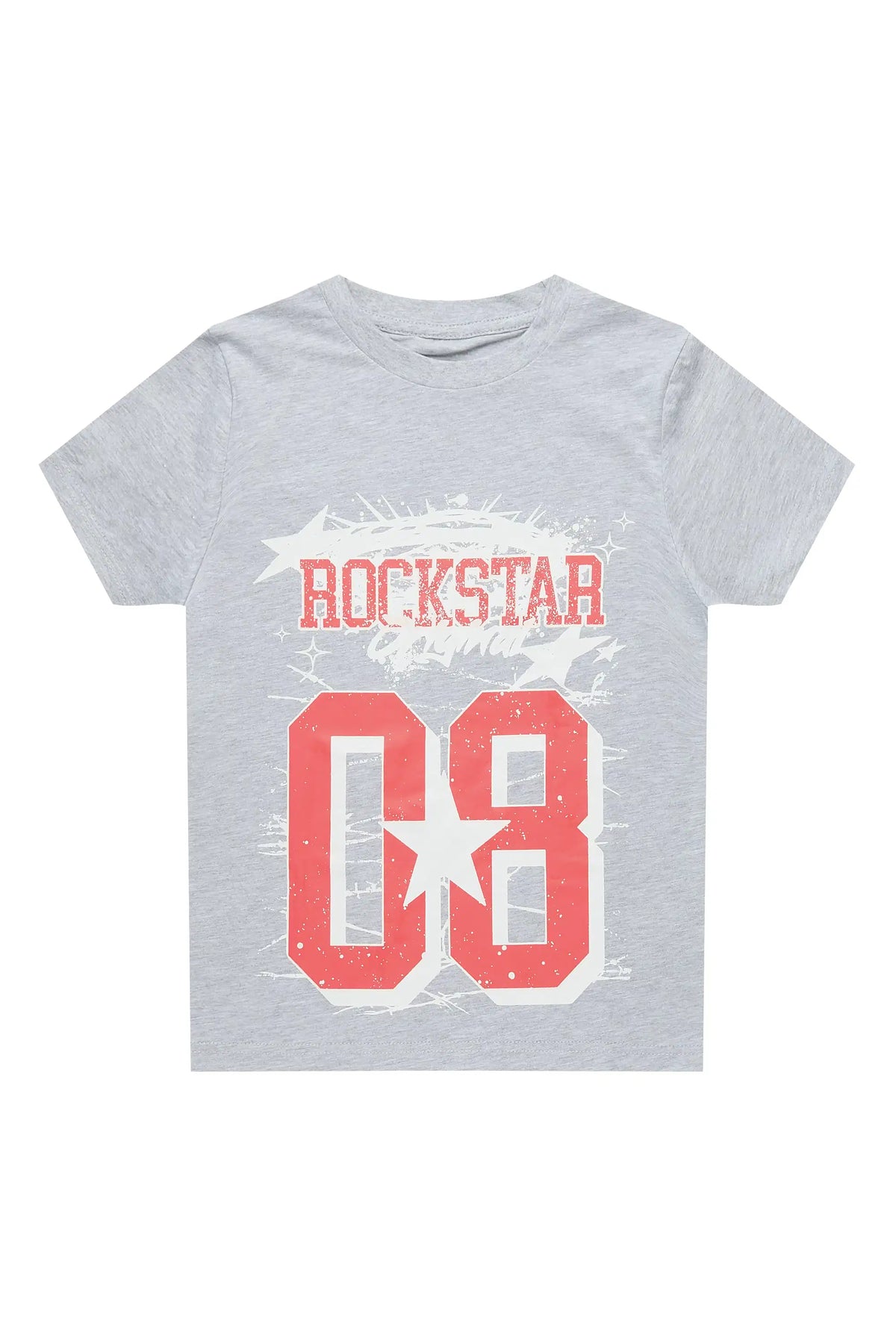 Boys Allstar Grey/Red Graphic T-Shirt