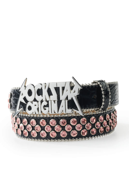 Blaze Rockstar Black/Pink Logo Belt