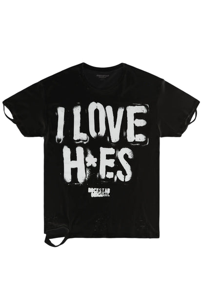 Banyan Black Graphic Oversized T-Shirt