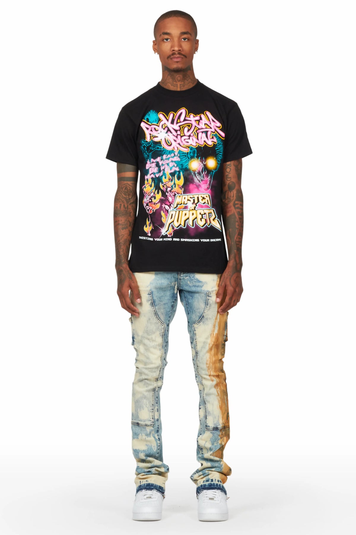 Bane Light Blue Stacked Flare Jean