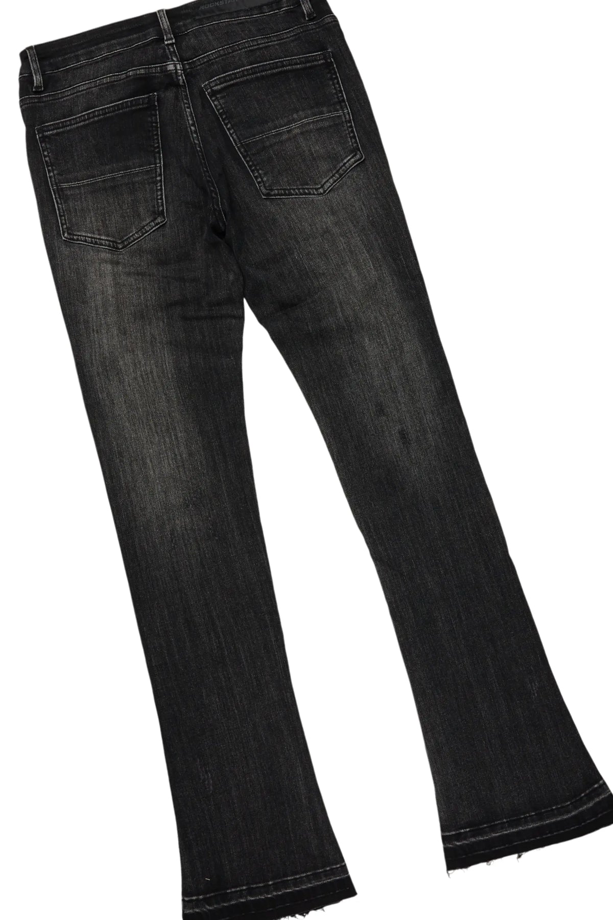 Amina Black Hoodie & Rani Stacked Flare Jean Set