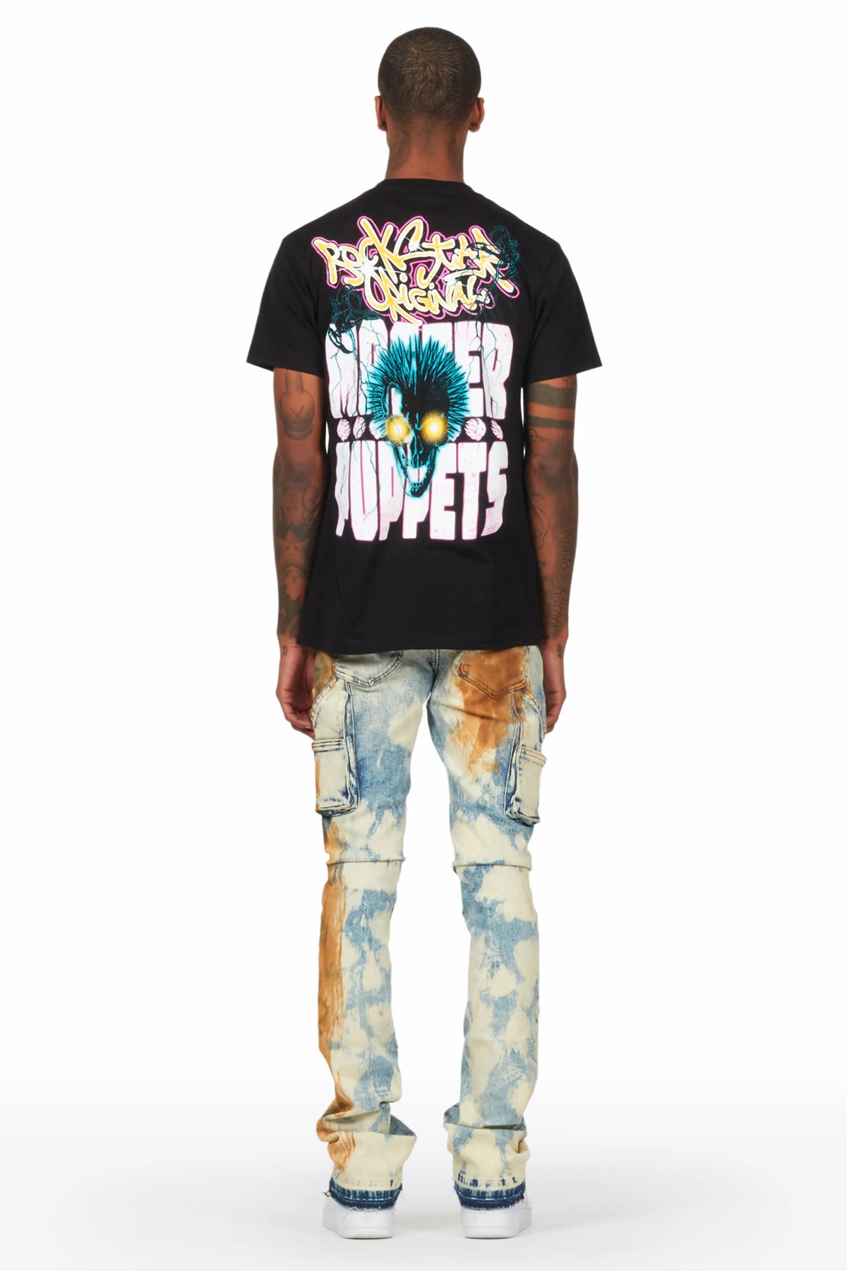 Bane Light Blue Stacked Flare Jean