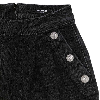 Balmain Kids Wide Leg Jeans