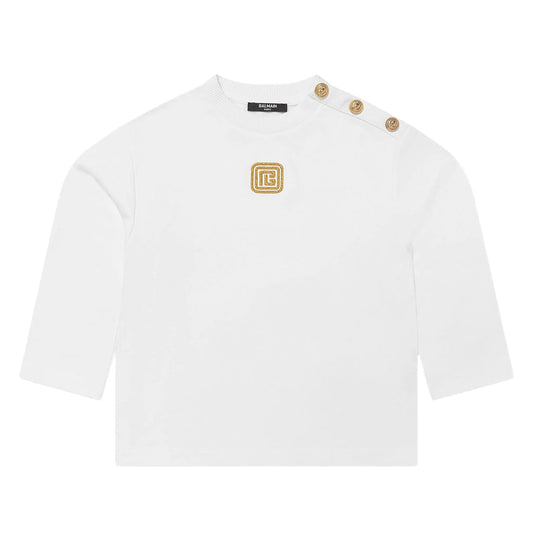 Balmain Kids Logo Fleece Sweatshirt