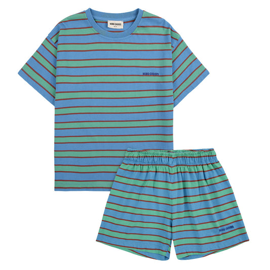 Bobo Choses Blue Stripes Loungewear Set