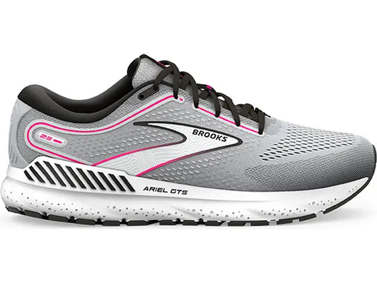 Brooks Womens Ariel GTS 23 Wide- Grey/Black/Pink (1203901D078)