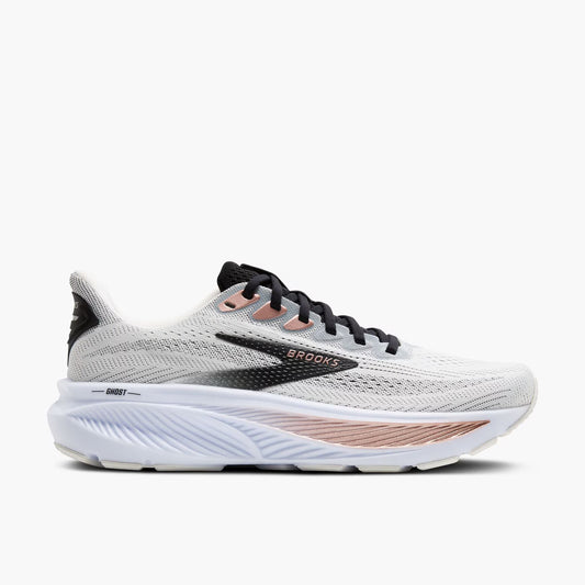 Brooks Women's Ghost 17 - White/Black/Rose Gold