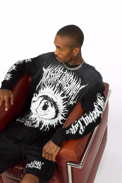 All Seeing Eyes Black/White T-Shirt Cargo Short Set