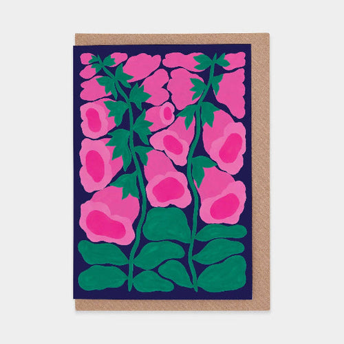 Foxglove (Pink) Greetings Card