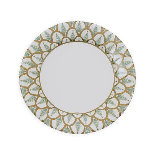 Deco Christmas Gold Caspari Dinner Plates