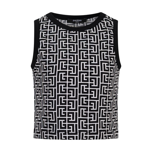 Balmain Kids Logo Tank Top