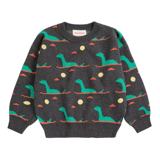 Bobo Choses Lake Monster All Over Jacquard Jumper