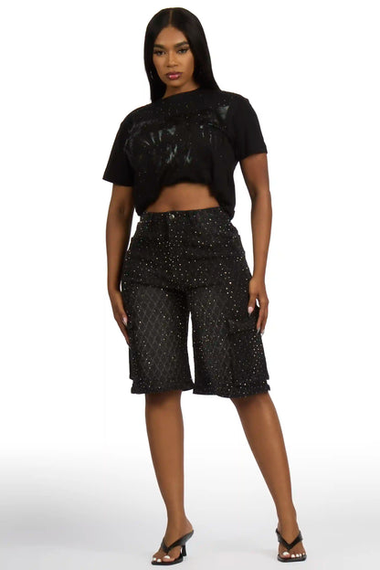 Andreas 2.0 Black Rhinestone T-Shirt