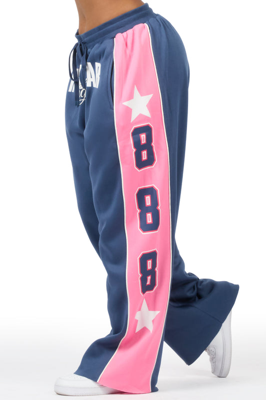 Airelle Navy/Pink Baggy Track Pant