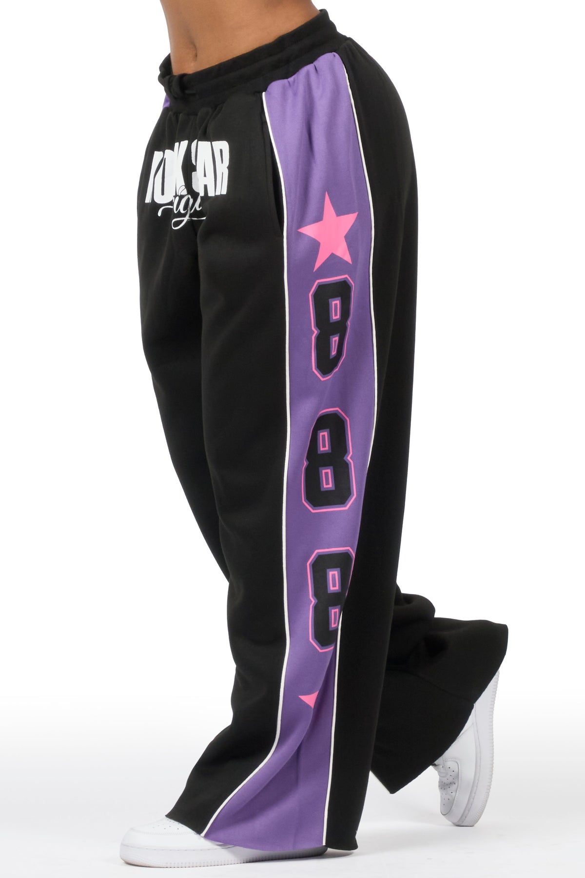 Airelle Black/Purple Baggy Track Pant