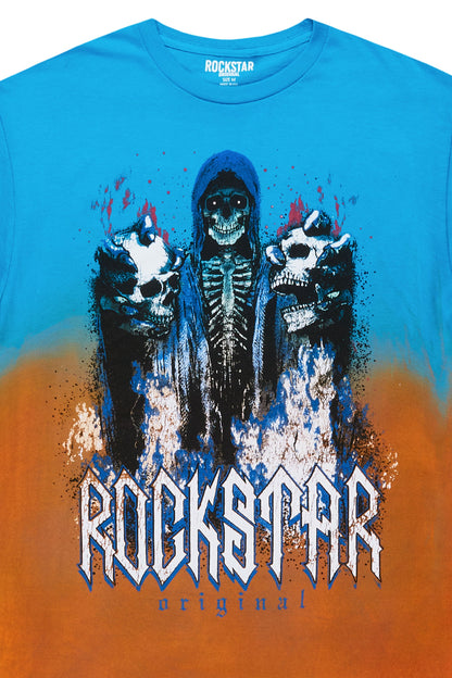Aki Blue/Orange Graphic T-Shirt