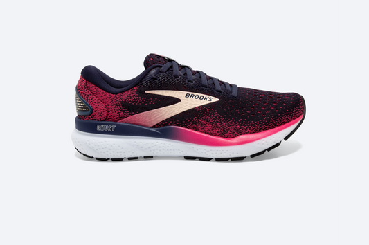 Brooks Womens Ghost 16 Wide - Peacoat/Raspberry/Apricot (1204071D422)