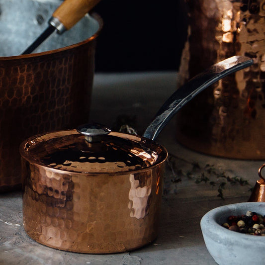 Copper Butter Melting Pot with Lid
