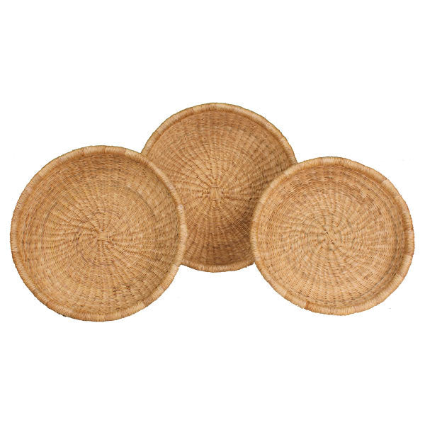 Handwoven Fruit Trays - Natural