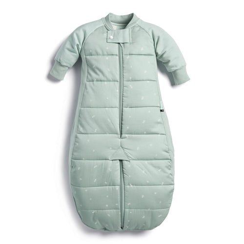 ergoPouch - Organic Winter Long Sleeved 2 in 1 Sleeping Suit Bag - Sage 2.5 TOG