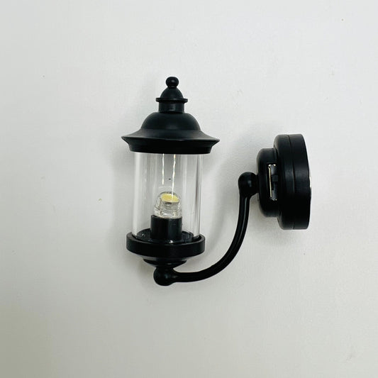 LED Black Coach Lamp -  With Battery
