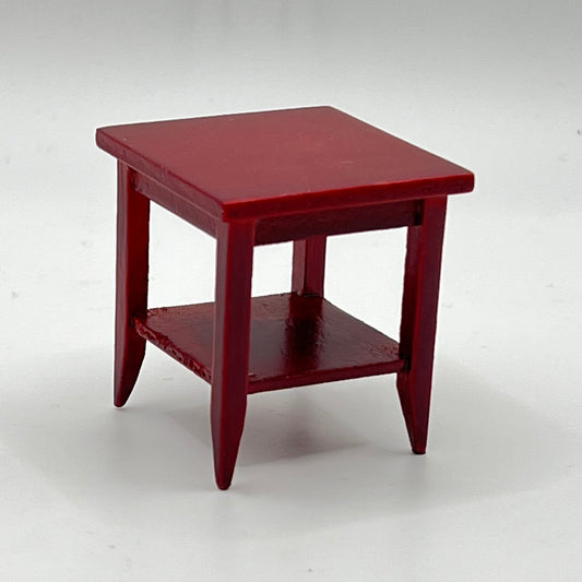 Square End Table - Mahogany - 1/12 Scale Dollhouse Miniature