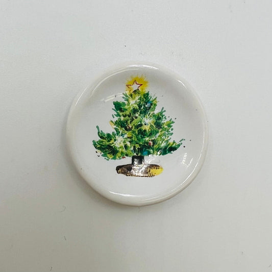 Christmas Plate - 1/12 Scale Dollhouse Miniature