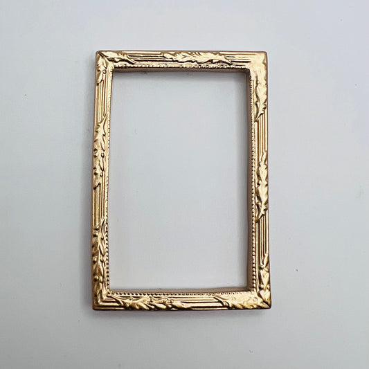 Gold Resin Picture Frame - 1/12 Scale Dollhouse or Diorama Miniature