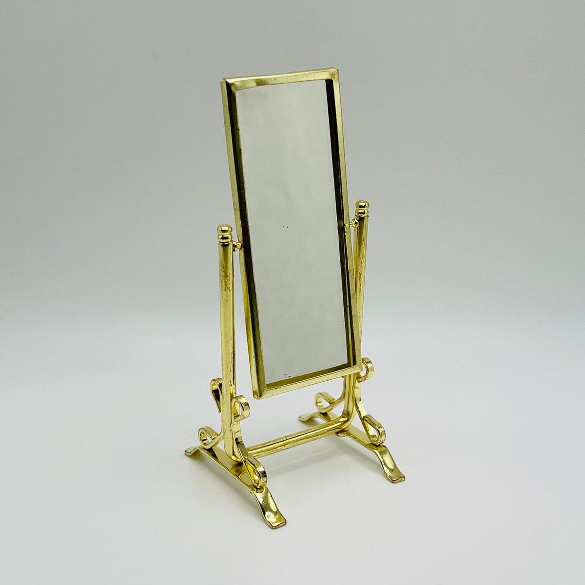 Metal Cheval Mirror - 1/12 Scale Dollhouse Miniature