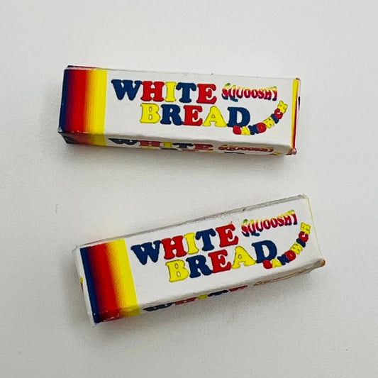 Pack of Two Squishy White Bread Miniature Food