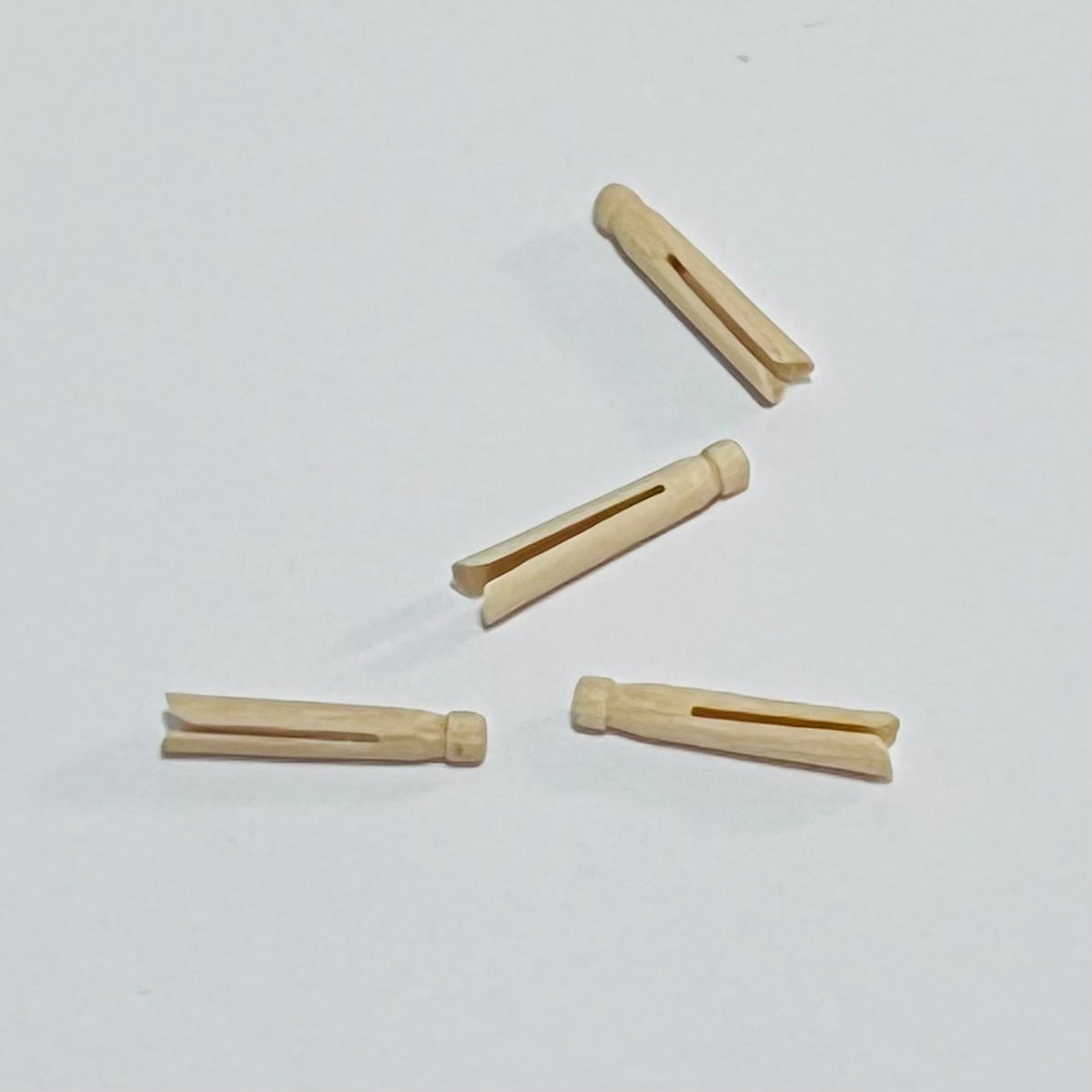 4 Clothes Pegs - Artisan David  Edwards - 1/12 Scale Dollhouse Miniature