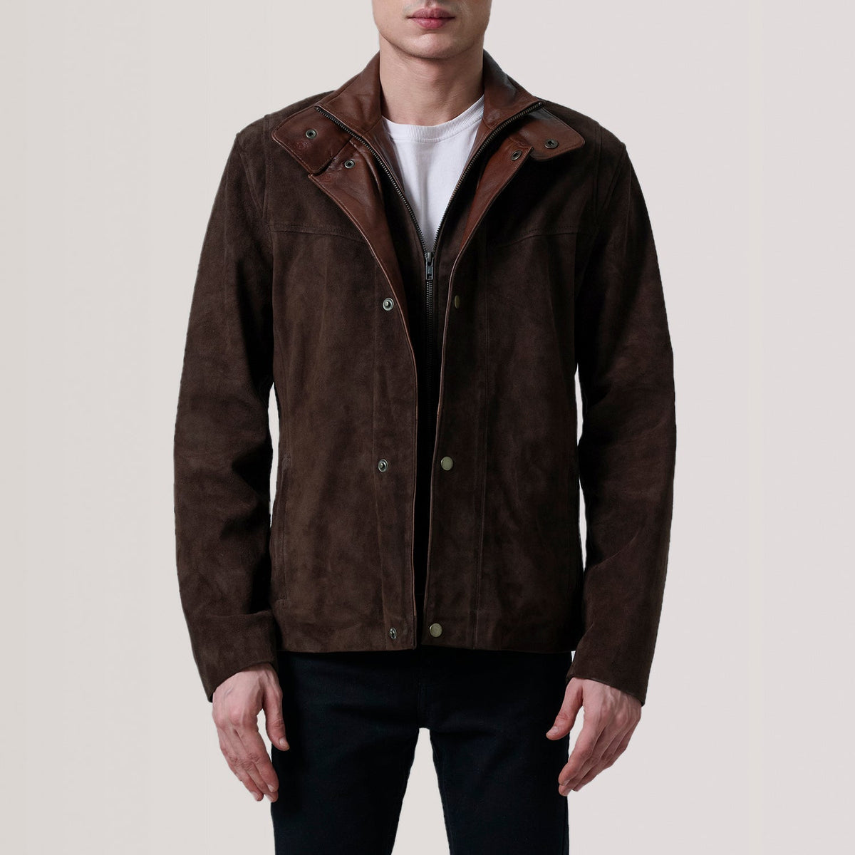 Henrik Brown Suede Cafe Racer