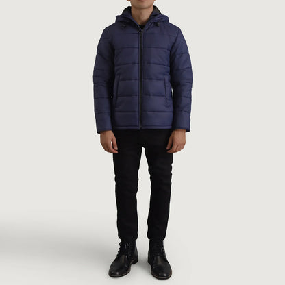 Erico Blue Hooded Puffer Jacket