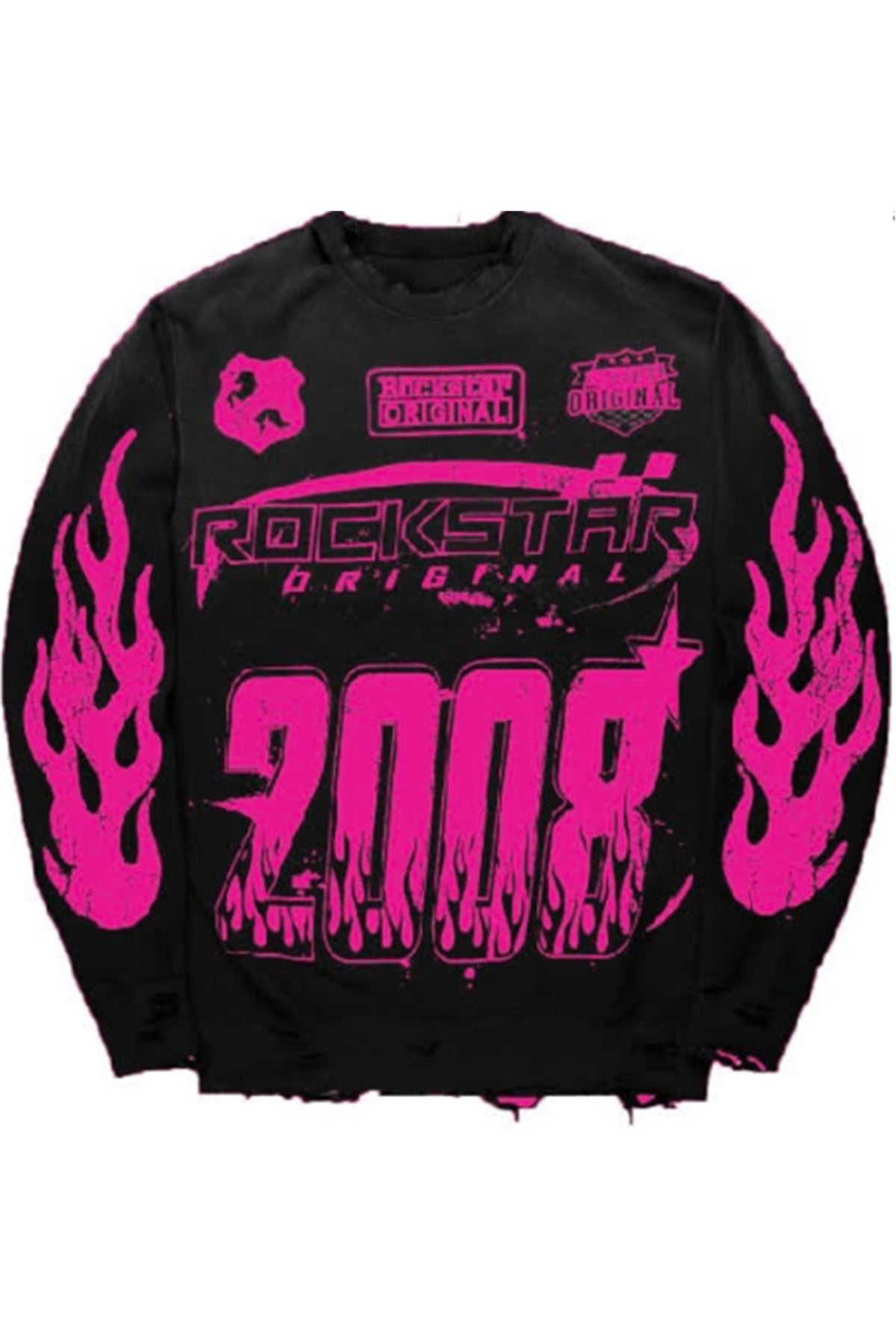 Amos Navy/Pink Graphic Crewneck