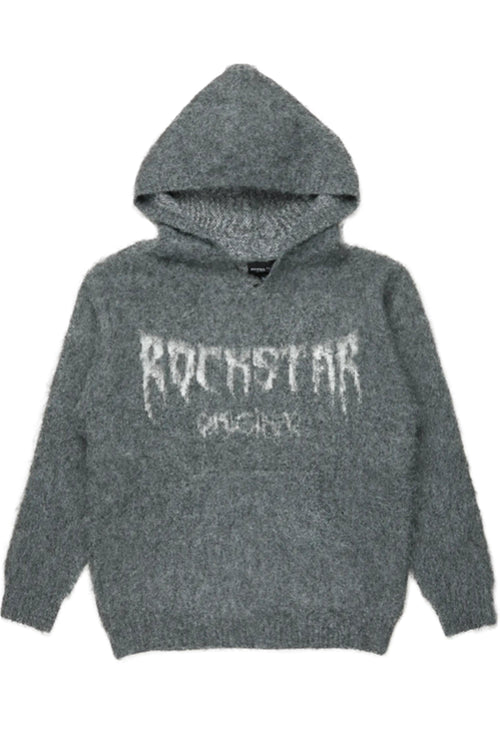 Andreas Grey Graphic Knit Hoodie