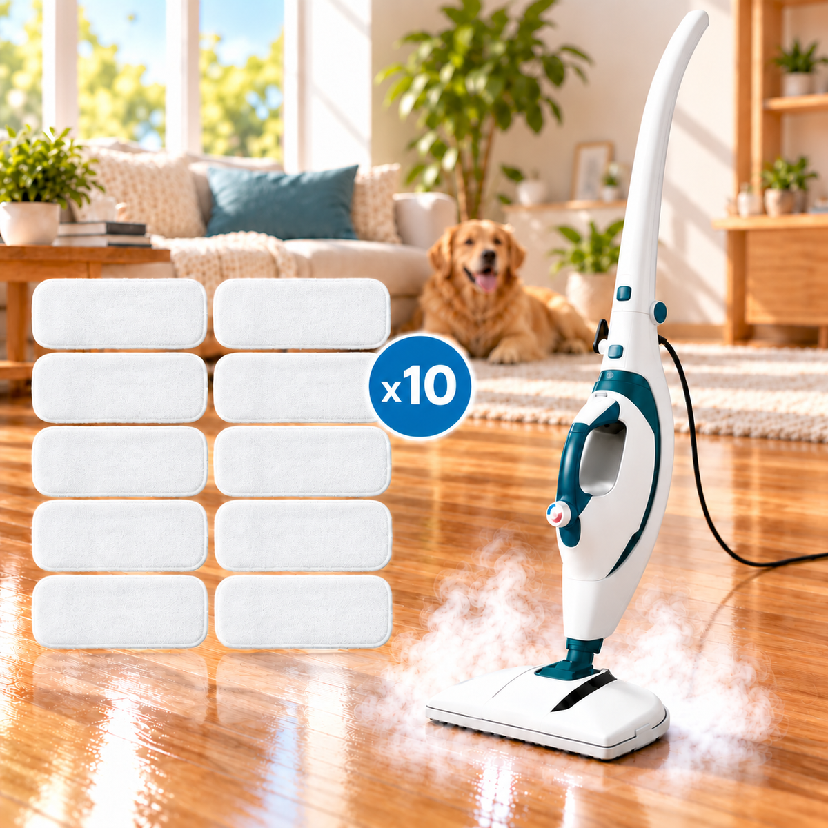 Steam Mop & Upgraded Steam Scrubber, 302°F High Temp Chemical-Free Floor Cleaner