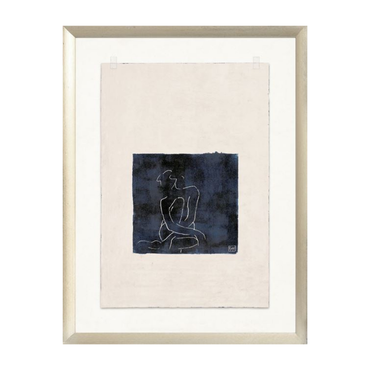 "Figure Line Drawing III" Framed Art Print